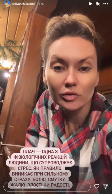 Stories Анны Саливанчук, скриншот: Instagram