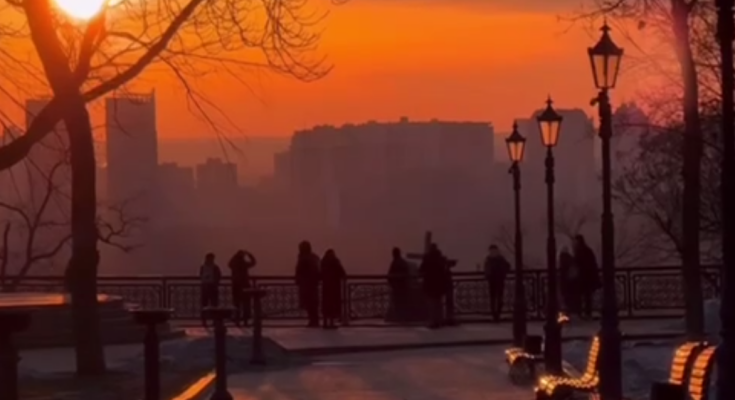 Украинцы, Киев, рассвет, фото из соцсетей