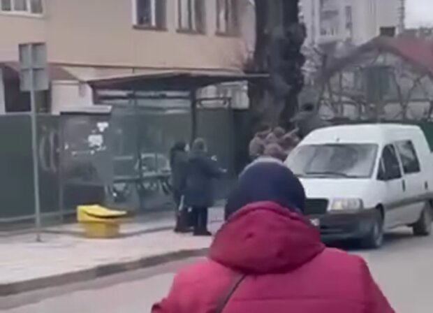 мобилизационные мероприятия ТЦК во Львове \ кадр с видео