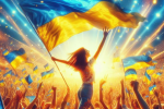 Флаг Украины, победа, изображение из свободных источников