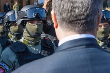 Саакашвили показал спецназ, который будет охранять порядок на выборах (фото)