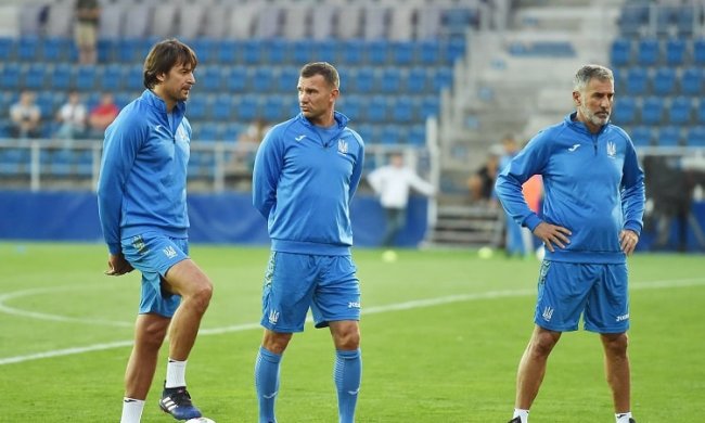 Тренерський штаб збірної України на чолі з Андрієм Шевченком