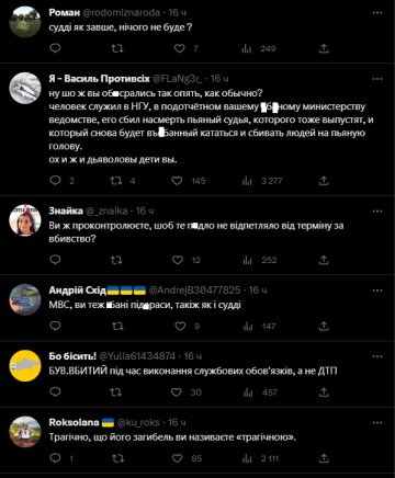 Комментарии к публикации, скриншот: Twitter