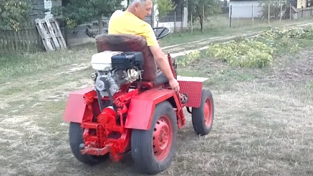 Саморобний трактор із "Запорожця", скріншот: YouTube