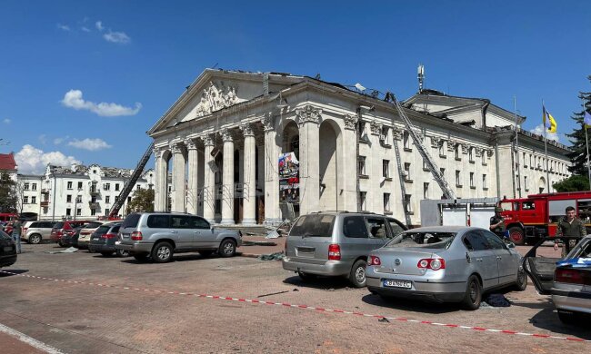 Обстріл Чернігова, фото МВС