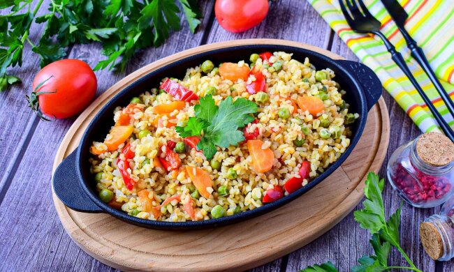 Булгур с овощами, фото 1000.menu