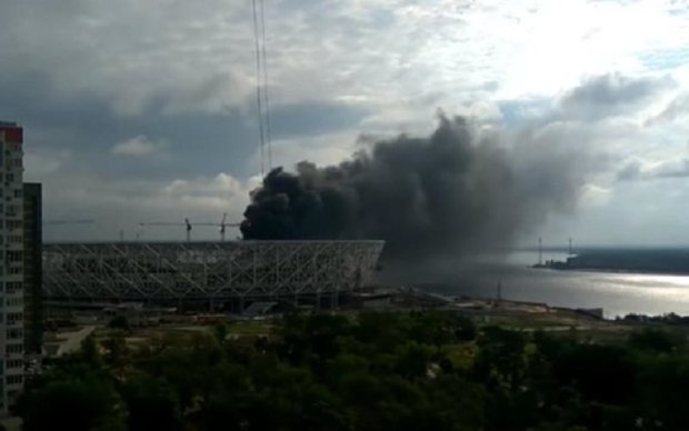 В России загорелся стадион чемпионата мира по футболу-2018