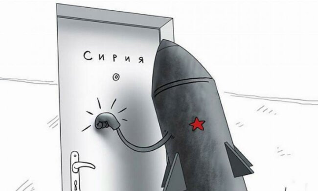 Скандальный карикатурист Елкин не обошел вниманием события в Сирии (фото)