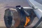 Двигун Boeing 777 загорівся в небі, фото: BBC