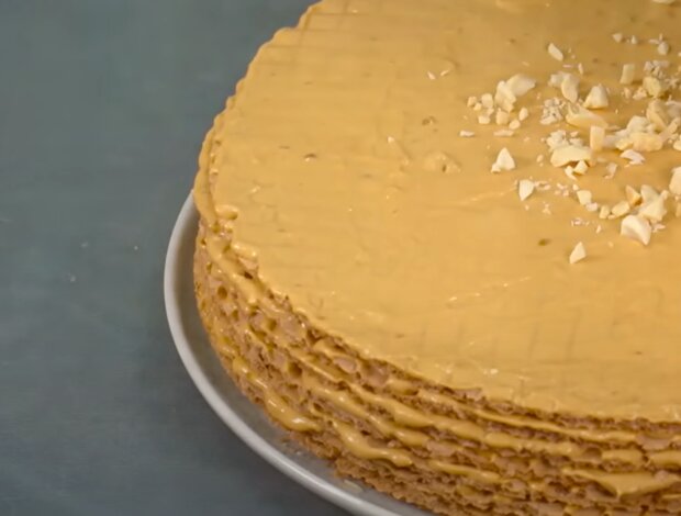 Вафельный торт, кадр из видео
