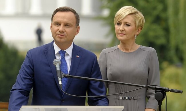Президент Польшы с женой