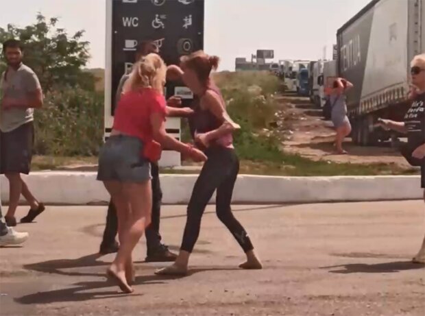 Бійка під Одесою, скріншот з відео