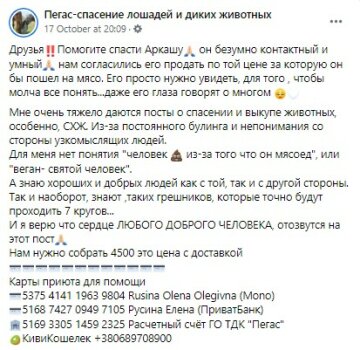 скріншот зі сторінки в Facebook