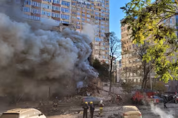 Атака на Киев 17 октября. Фото: скриншот twitter