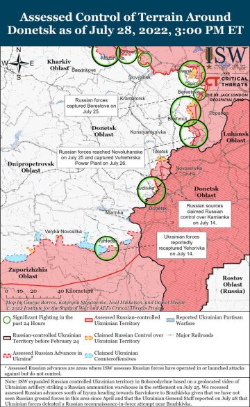 Карта бойових дій, фото: ISW