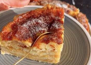 Лінивий яблучний пиріг: фото скрін рецепту