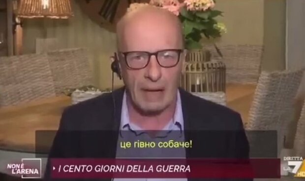 Італійський журналіст. Фото: скриншот Telegram