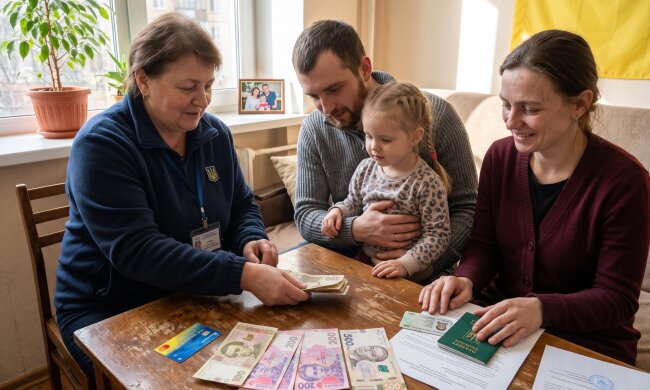 виплати допомога сім'я гроші гривні