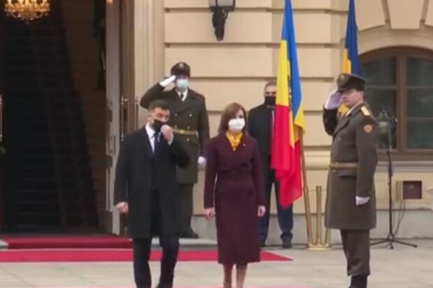 Володимир Зеленський та Майя Санду, кадр з відео