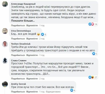 Комментарии к публикации, скриншот: Facebook