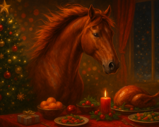 Символ 2026 года, Красная Лошадь. изображение: Pinterest