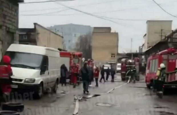 Пожар в Киеве, фото: скриншот из видео