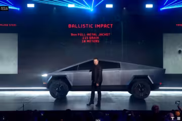 Tesla Cybertruck, скриншот с видео