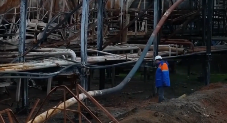 Руйнування об'єктів "Нафтогазу". Фото: скрін youtube