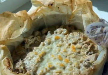 Запеканка с шампиньонами и цветной капустой, кадр из видео