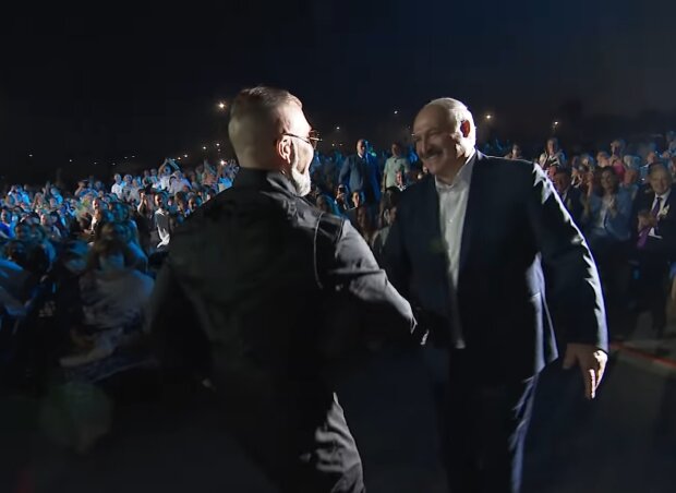 Олександр Лукашенко і Серьога, скріншот з відео