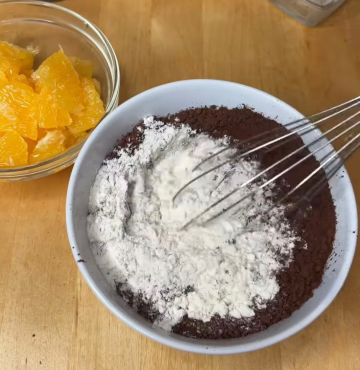 Шоколадно-апельсиновый постный пирог: фото скрин рецепта