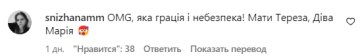 Комментарий со страницы Тины Кароль. Фото: скриншот из Instagram