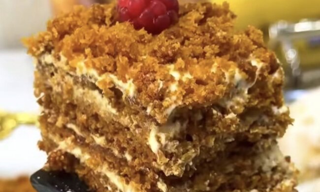 Ленивый медовик: фото скрин рецепта