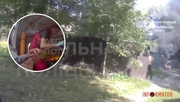 Перші хвилини після російської атаки на Дніпро, кадр з бодикамери поліції