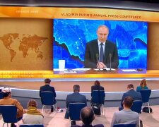 Пресконференція Володимира Путіна, скріншот відео