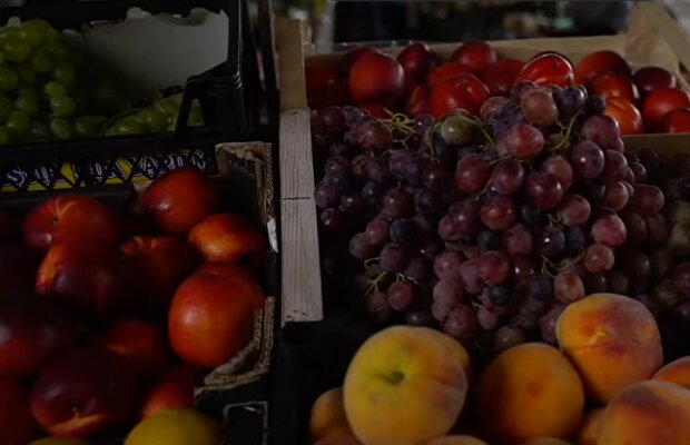 Цены на фрукты, скриншот с видео