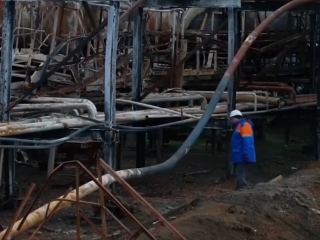 Руйнування об'єктів "Нафтогазу". Фото: скрін youtube