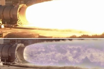 NASA показало епічне відео запуску ракетного двигуна