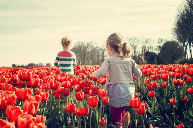 Весна, дети, цветы, фото: Pixabay