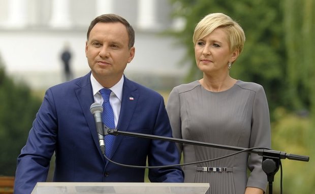 Президент Польщі з дружиною