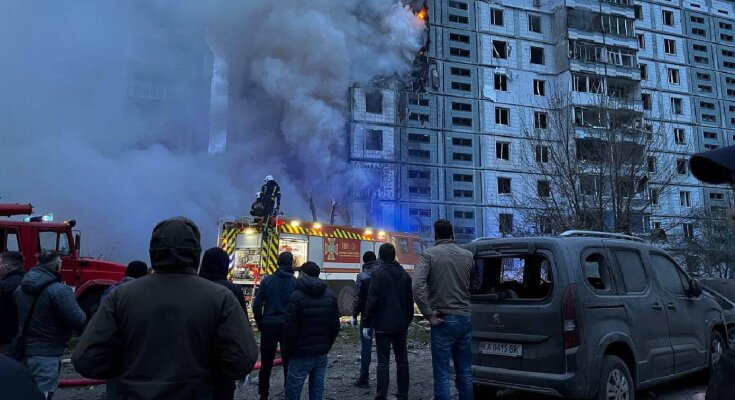 Последствия ракетной атаки, фото: МВД Украины