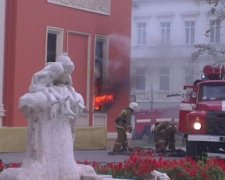 В Одессе горело здание музея морфлота (фото)