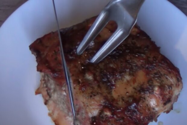 Запеченное мясо, кадр из видео