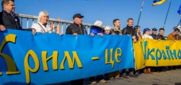 Митинг в поддержку Украины в Крыму. Фото: скриншот Youtube