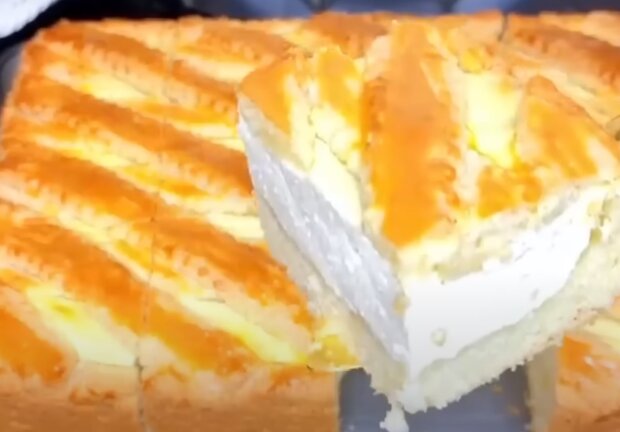 Творожный пирог, кадр из видео