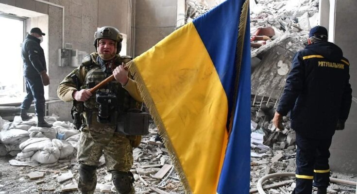 Украинцы во время войны, фото со страницы Владимира Зеленского