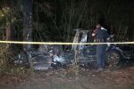 Tesla попала в ДТП, скриншот из видео