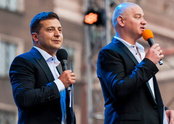Євген Кошовий і Володимир Зеленський, фото: 24tv.ua