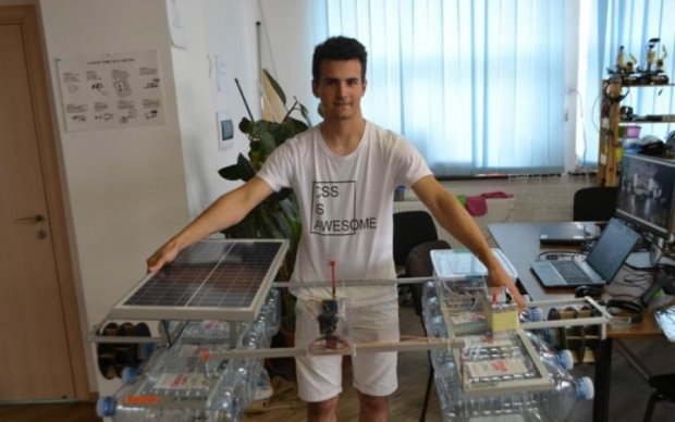 Украинский школьник создал дрон для очистки рек
