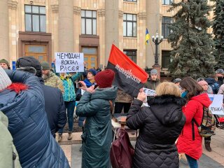 Столкновения под ОГА в Харькове фото: Харьков Салтовка